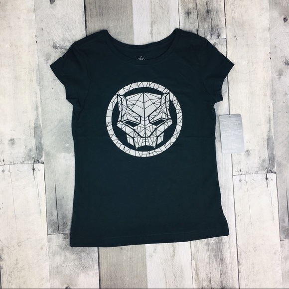 NWT Disney Store Black Panther T-shirt Girls 5/6 - Picture 1 of 1